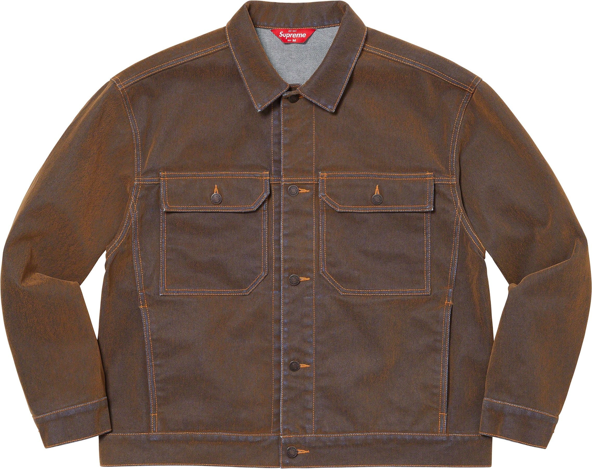Flocked Denim Trucker Jacket view 6